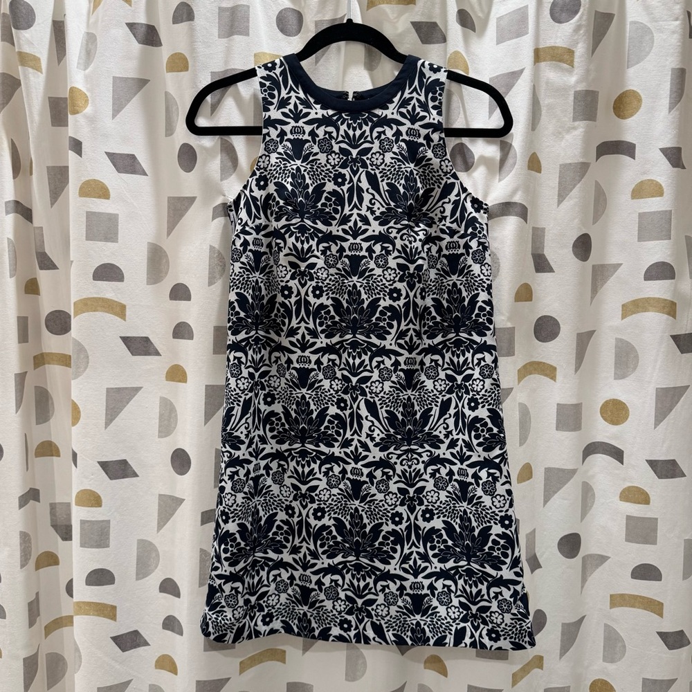 LOFT Black and White Floral Dress